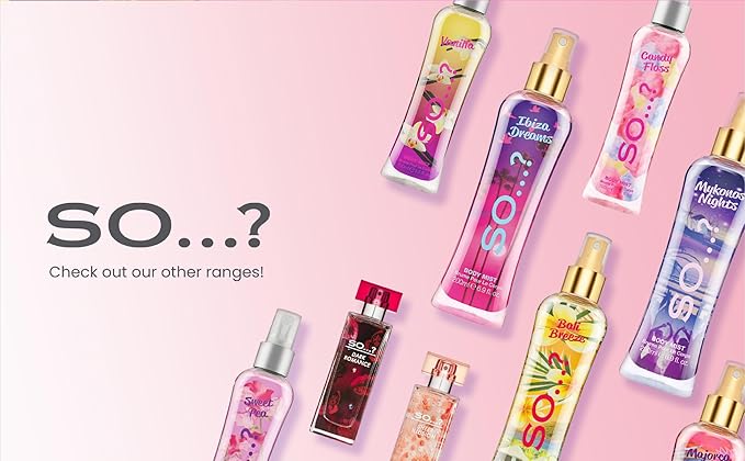So…? Body Mist Set - Body Spray for Women - Cruelty Free, Vegan Perfumes for Women - 650 to 1000 Sprays - Travel Size Gift Set - 4 pcs