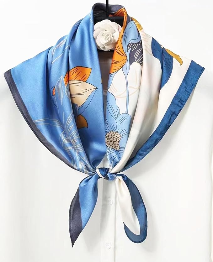 Dailyacc Hair Bandanas Scarf For Women Lightweight Fashion Neck Silk Satin Head Scarves For Sleeping Handbags Scarf