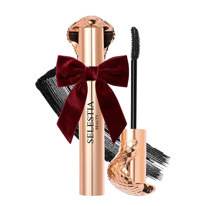 Black Mascara Queen Cobra – Volumizing, Curling, Lengthening – Soft Brush for Smooth Application – Long-Lasting & Weather-Proof – 0.34 fl.oz. - Made in Italy