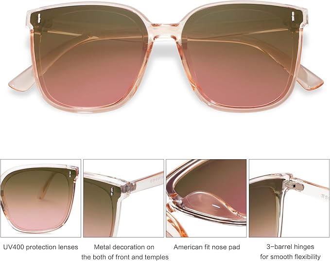 SOJOS Sunglasses for Women Men Vintage Style Shades SJ2157