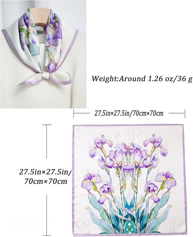 Neck Scarf For Womens Silky Head Scarves Hair Bandanas Square Scarf Fashion Accessories lightweight