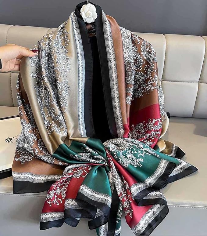 Xyueanlo Scarfs for Women Lightweight Scarves Fashion Print Floral Pattern Head Scarf Wraps Shawls