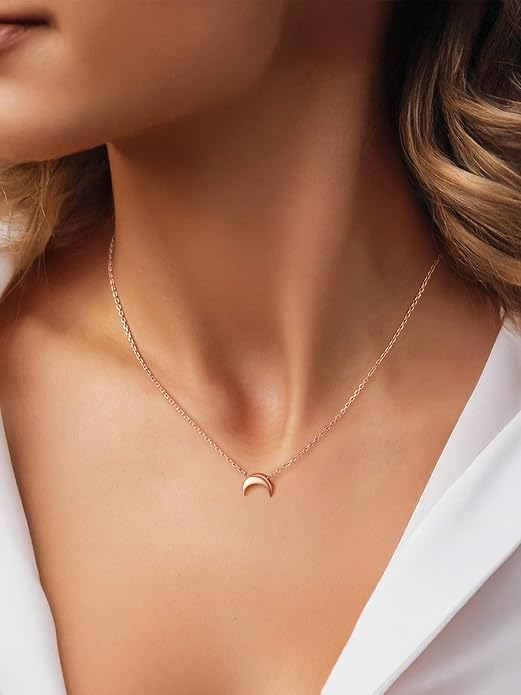PROSILVER 925 Sterling Silver Necklace for Women | Dainty Delicate Adjustable Choker with Heart/Star/Moon/Vertical Bar Pendant, Hypoallergenic Tarnish Resistant Everyday Jewelry Gift for Her