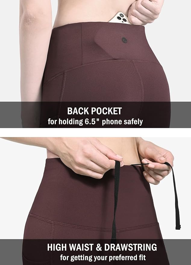 baleaf Winter Clothing Women Leggings Fleece Lined Tights Thermal Warm Thick Cold Weather Gear 1 Pockets