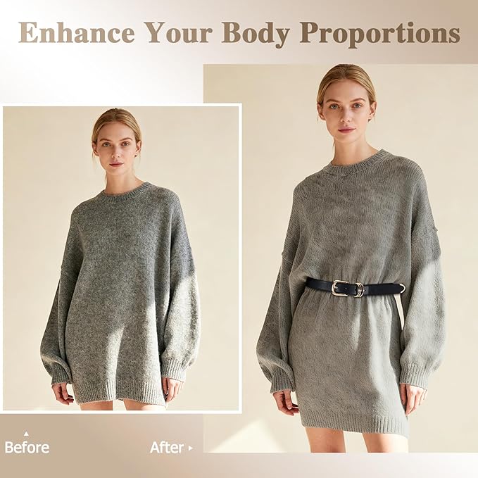 Belts for Women with Gold Buckle Faux Leather Belts Fashion Casual belts for jeans