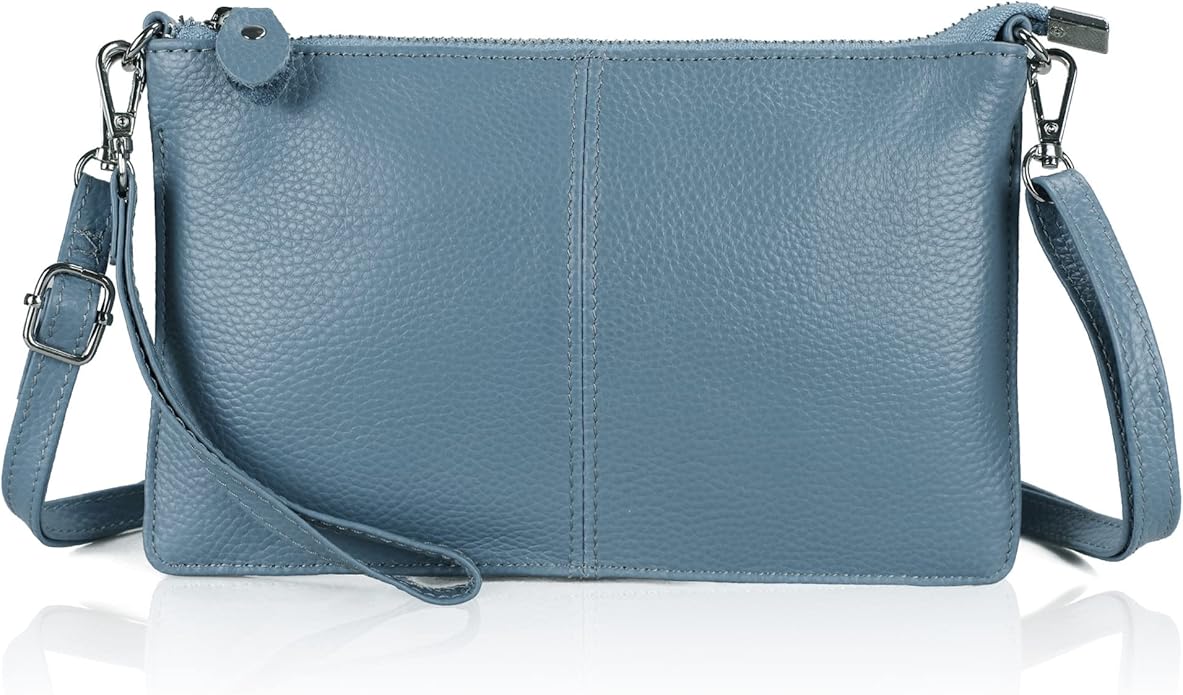 befen Genuine Leather Wristlet Clutch Wallet Purses Small Crossbody Bags for Women with RFID Blocking Card Slots