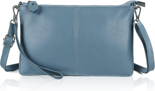 befen Genuine Leather Wristlet Clutch Wallet Purses Small Crossbody Bags for Women with RFID Blocking Card Slots