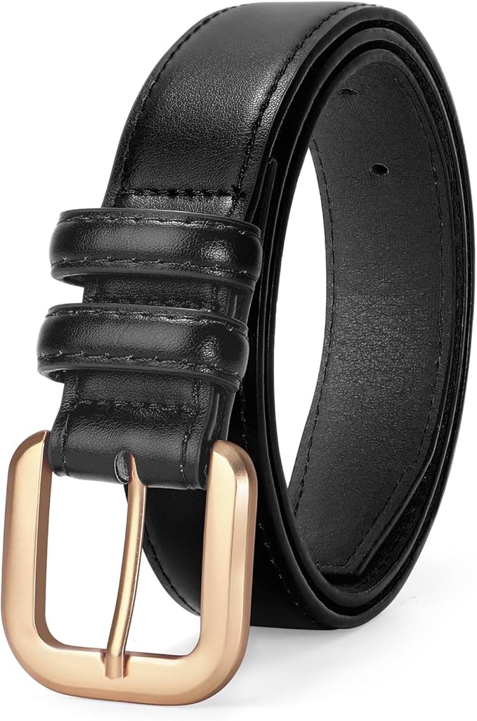 VONMELLI Leather Belts for Women Fashion Wasit Ladies Belt for Jeans Pants Dresses with Pin Buckle