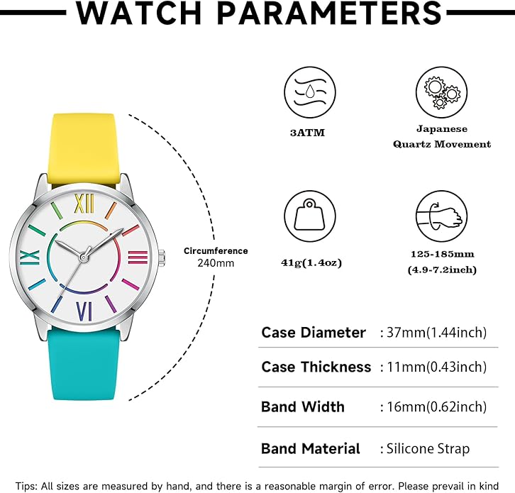 Bisley Women Watch Colorful Dial Easy to Read Waterproof Watch