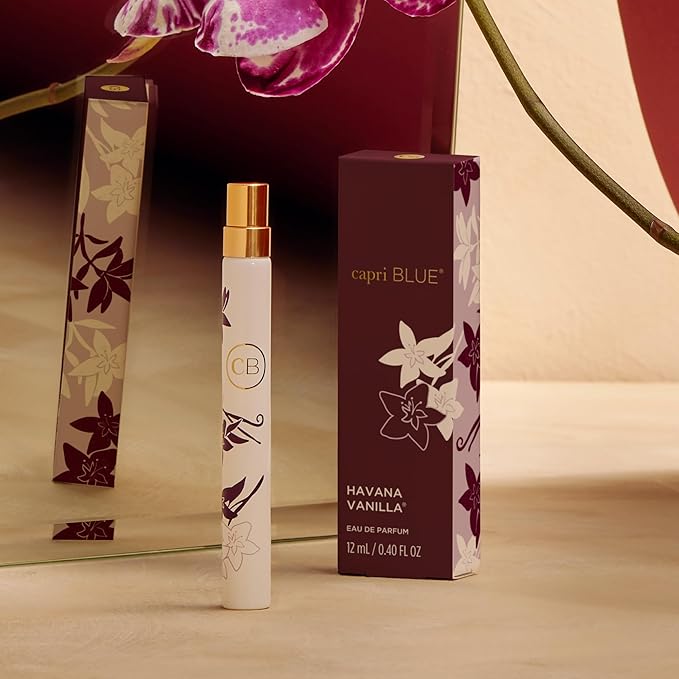 Capri Blue Eau de Parfum Spray Pen - Summer Fragrance - Mini Perfumes for Women - Travel Size Vanilla Perfume with Notes of Tobacco, Bergamot, & Sandalwood (Havana Vanilla, 0.4 fl oz)