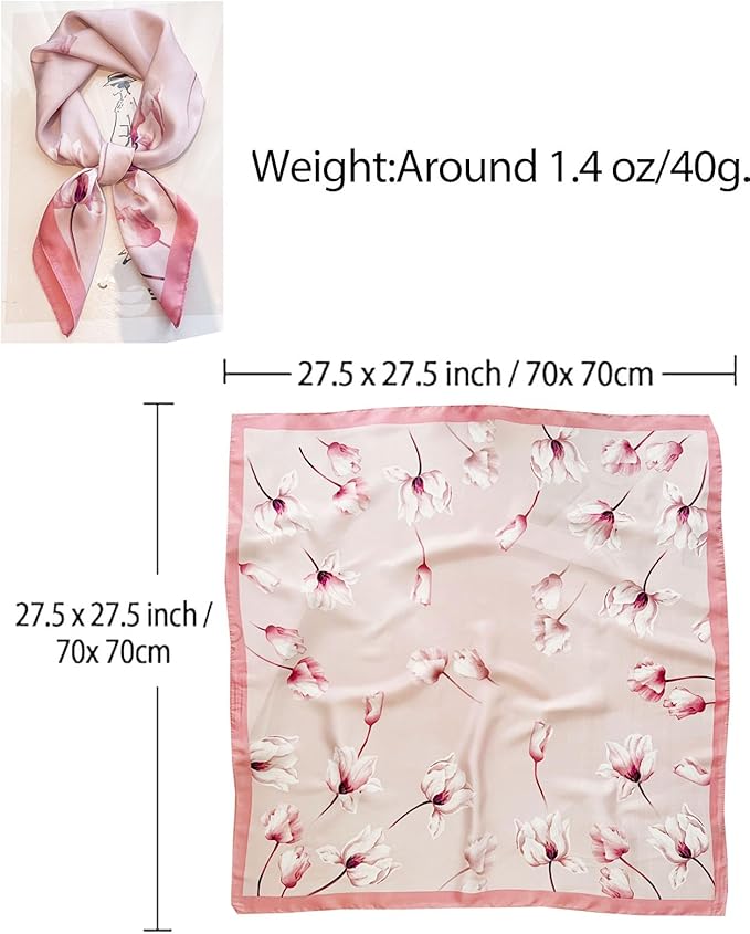 Dailyacc Hair Bandanas Scarf For Women Lightweight Fashion Neck Silk Satin Head Scarves For Sleeping Handbags Scarf