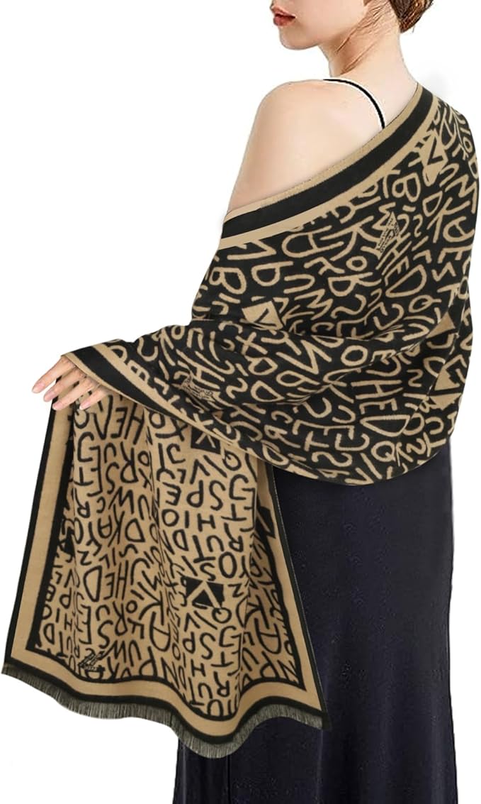 EXTREE Scarfs for Women Pashmina Silky Shawl Wrap for Evening Dressing Blanket Open Front Poncho Cape