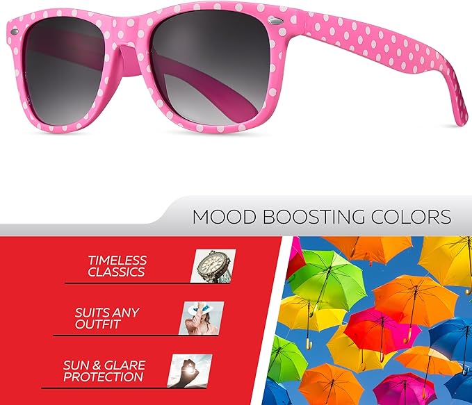 Retro Rewind Polka Dot Vintage Fashion Sunglasses for Women UV400