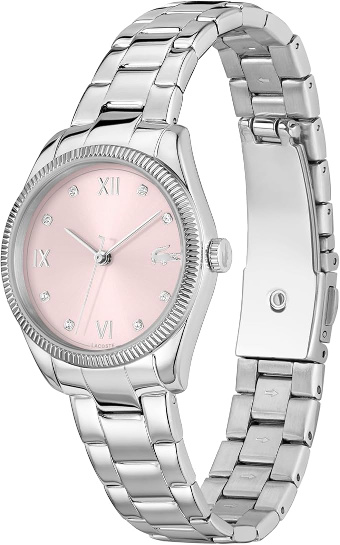 Lacoste Parisienne Women's 3H Quartz Watch, Stainless Steel Bracelet - Modern, Classic Timepiece - Gift for Her