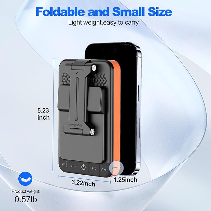 JTEMAN Bluetooth Speaker Phone Stand with Charging Function,Portable Foldable Slim Stand,Birthday Gifts for Men and Women Tech Gadgets