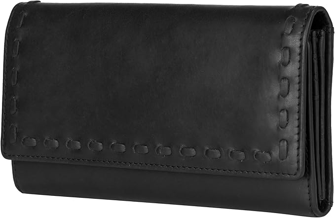 Lady Conceal Hope RFID Leather Laced Wallet (Black)