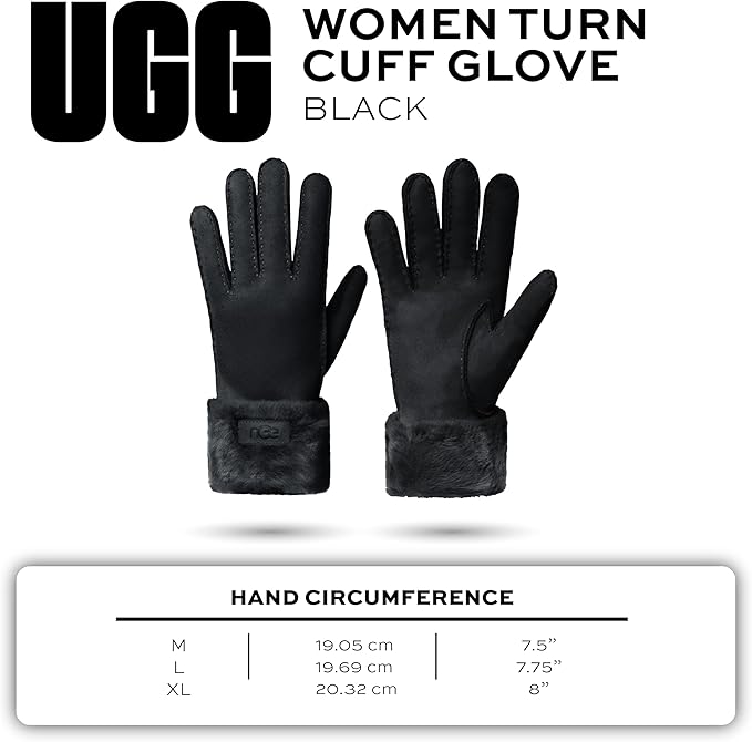 UGG womens Turn Cuff Water Resistant Sheepskin Gloves