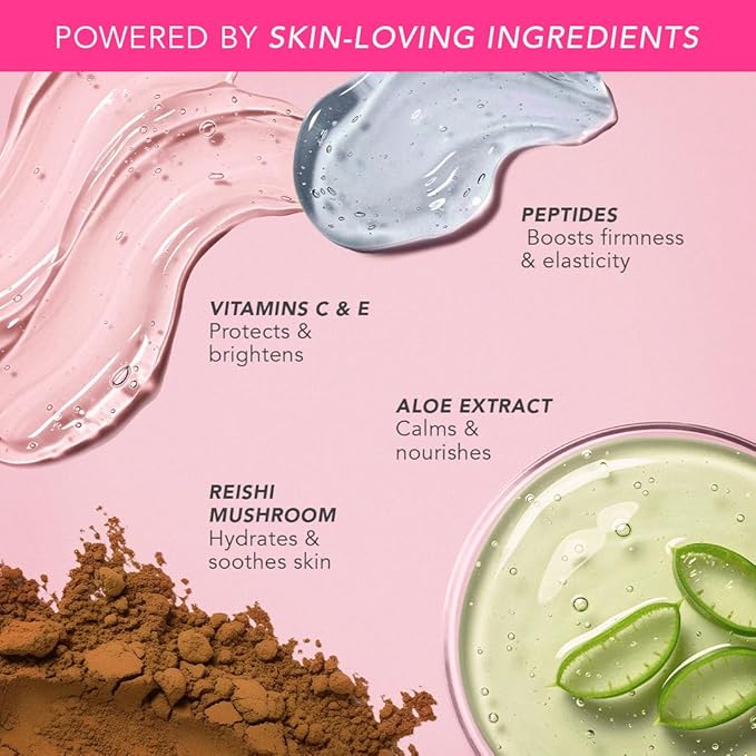 Doll 10 Peptide Bounce Balm Foundation™ – Hydrating, Age-Defying Foundation for Older Women, All Skin Types – Vegan, Clean, Natural, Medium Buildable Coverage, Blurs Fine Lines - [Medium]