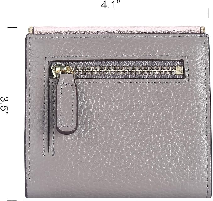 Lavemi Ultra Thin Small Compact Leather Womens Girls Wallets RFID Blocking Credit Card Holder for Women