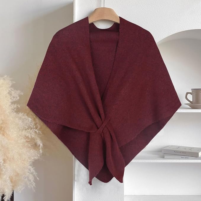 EXTREE Scarfs for Women Pashmina Silky Shawl Wrap for Evening Dressing Blanket Open Front Poncho Cape