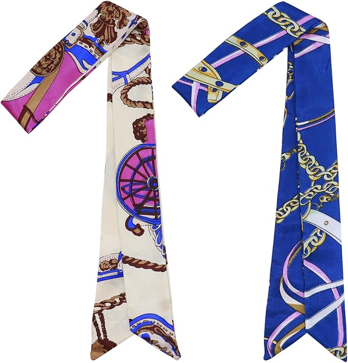 Purse Scarf for Women, Multifunctional Skinny Scarf for Bags Hair Neck Fashion Accessories