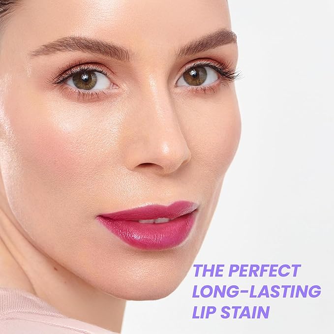 Wonderskin Wonder Blading All Day Lip Stain Peel Off Masque and Reveal Kit - Long Lasting, Waterproof Red Lip Tint, Transfer Proof Natural Makeup Stain Kit (Divine)