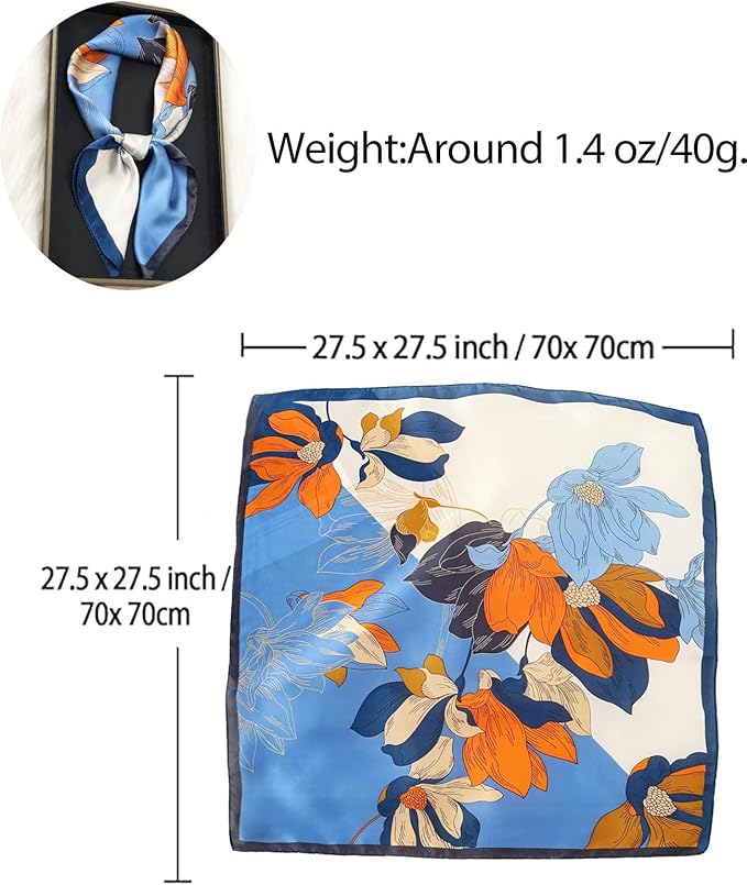 Dailyacc Hair Bandanas Scarf For Women Lightweight Fashion Neck Silk Satin Head Scarves For Sleeping Handbags Scarf