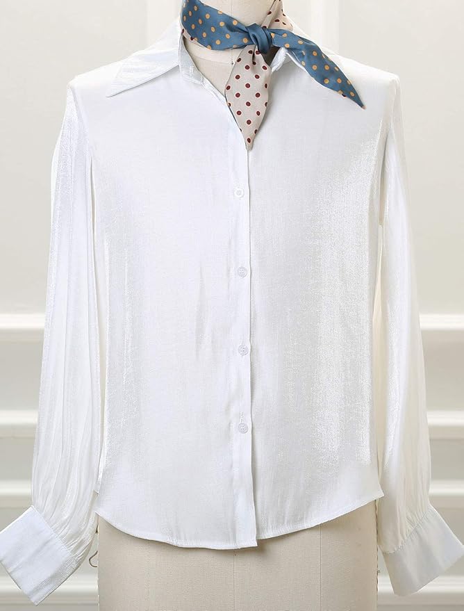 Allegra K Chic Polka Dots Women Neckerchief Skinny Scarves Hair Band Ribbon for Bag Accessory
