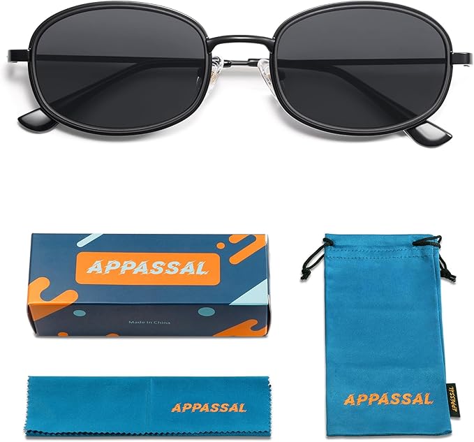 Retro Oval Sunglasses for Women Men Trendy Large Round Y2k Sunnies AP3681