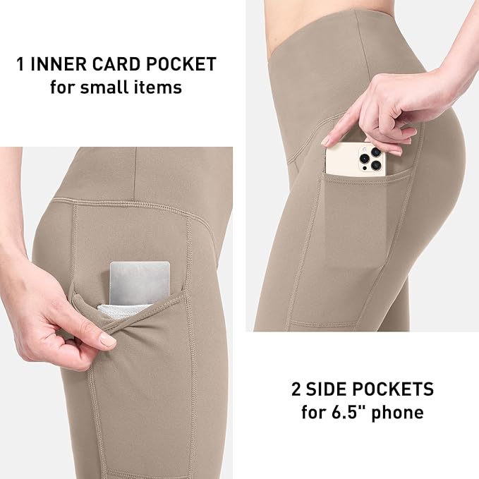 baleaf Winter Clothing Women Leggings Fleece Lined Tights Thermal Warm Thick Cold Weather Gear 1 Pockets