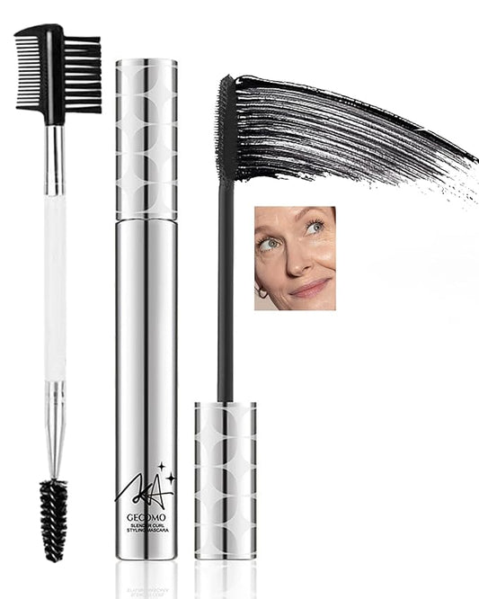 Black Mascara for Older Women 60 Plus Waterproof,Prime Mascara Lash Hypoallergenic Máscara Volume and Length for Sensitive Eyes,Long Lasting with Thinning Lashes Volumizing Máscara for Mature Women-01