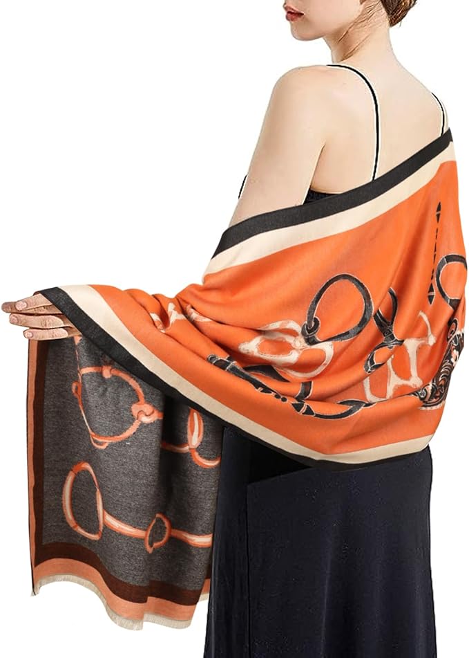 EXTREE Scarfs for Women Pashmina Silky Shawl Wrap for Evening Dressing Blanket Open Front Poncho Cape