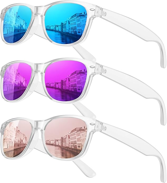 MEETSUN Classic Polarized Sunglasses for Women Men Trendy Retro Sun Glasses for Driving UV Protection (3 Pack)