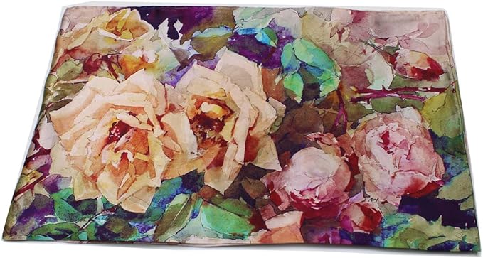 100% Mulberry Silk Scarfs for Women Floral Print Satin Long Scarf for Headscarf Hair Wraps Shawl with Gift Packed