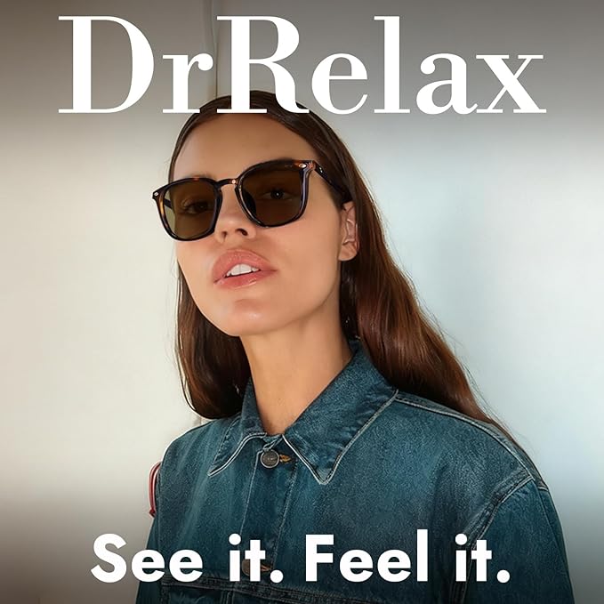 DrRelax Retro Sunglasses Womens Trendy Round Polarized Shades Sun Glasses