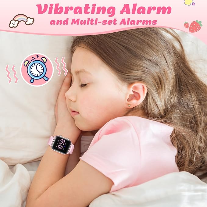 L LAVAREDO Kids Digital Watches for Boys Girls,Waterproof Sport Watch with Pedometer Stopwatch Vibration Alarm for Ages 5-13,No App Fitness Tracker Watch for Kids Teens Birthday Christmas Gifts