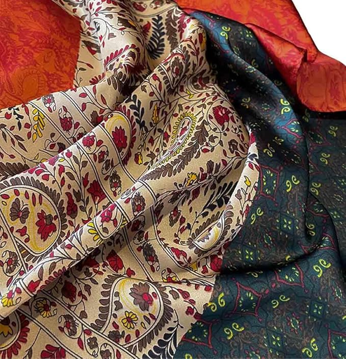 Pokeedioty Scarfs for Women Lightweight Head Scarf Fashion Scarves Elegant Floral Pattern Sunscreen Shawls and Wraps