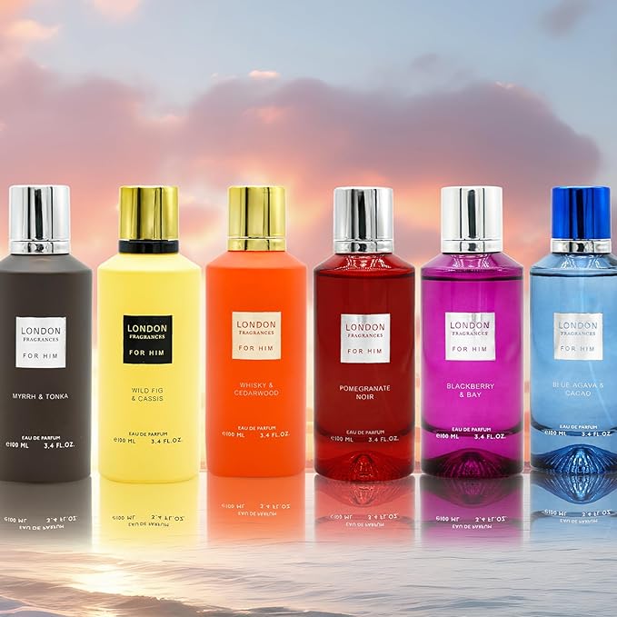 London Fragrances - Blackberry and Bay - Musk, Sandalwood Cologne for Men - Long Lasting Perfume for Men - Fresh Eau de Parfum - 3.4 oz