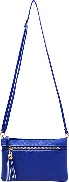 Solene Women's Lightweight Multi Compartment Wristlet Clutch Wallet Crossbody Bag
