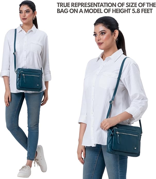 Wise Owl Accessories Small Soft Pebbled Real Leather Crossbody Handbags Purses Sling Crossover Shoulder Bag
