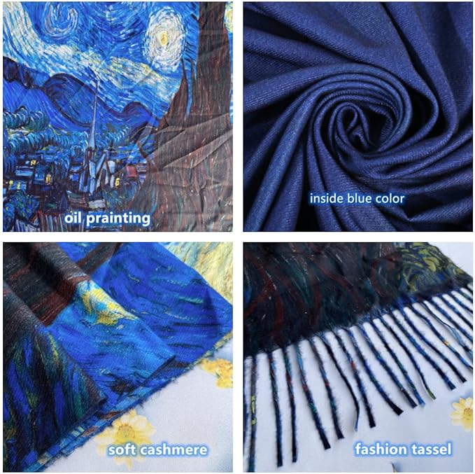 Scarf Shawl Wraps for Women Pashmina Soft Cashmere Scarf Printed Large Blanket Scarf Warm for Fall Winter