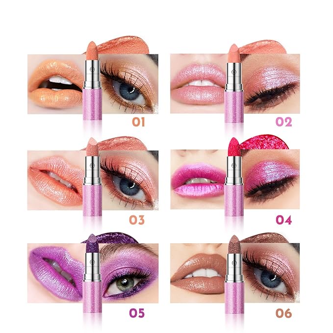 YOUNG VISION Glam Glow Lipstick 3-Piece Set – Shimmering, Chameleon Effect Lipsticks – Long-Lasting Color Shift, Micro-Shimmer, Hydrating Formula – 3 Colors Set for a Glowing Lip Look