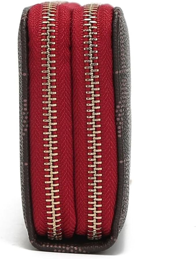 MKF Collection Wristlet Wallet for Women, Small Vegan Leather Credit Card Holder with Zipper Coin Pocket Wallet Purse Handbag By Mia K