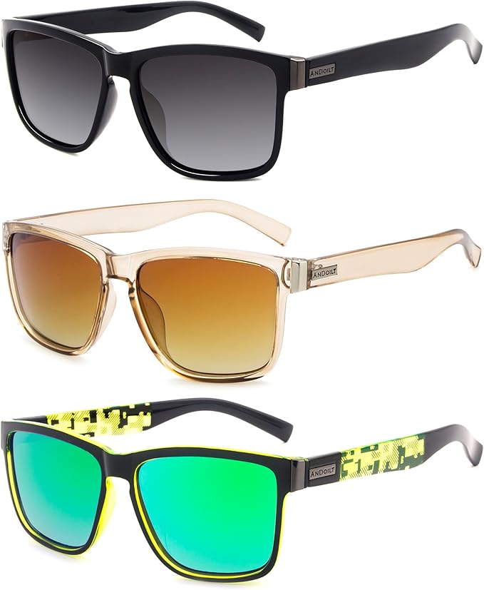 ANDOILT Sport Polarized Square Sunglasses