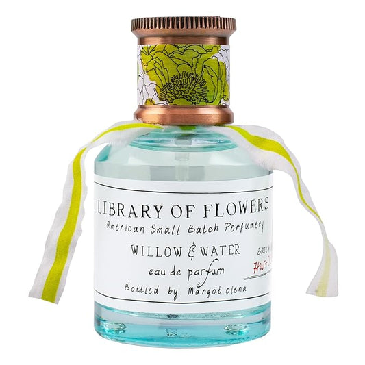 Library of Flowers Willow & Water Eau de Parfum, 1.69 Fl. Oz., Cut Greens, Flowering Lotus & Watercress Scented Women's Perfume, Luxury Fragrance Spray for Women