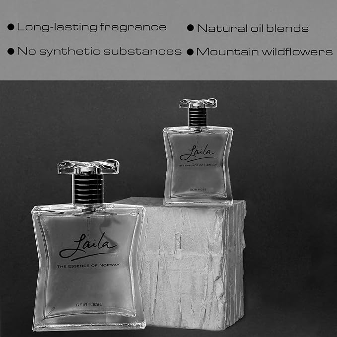 Geir Ness Laila Eau de Parfum Spray - Long Lasting Fresh, Airy and Clean Fragrance for Women - Blend of Fruity and Floral Scent (1.7 oz)