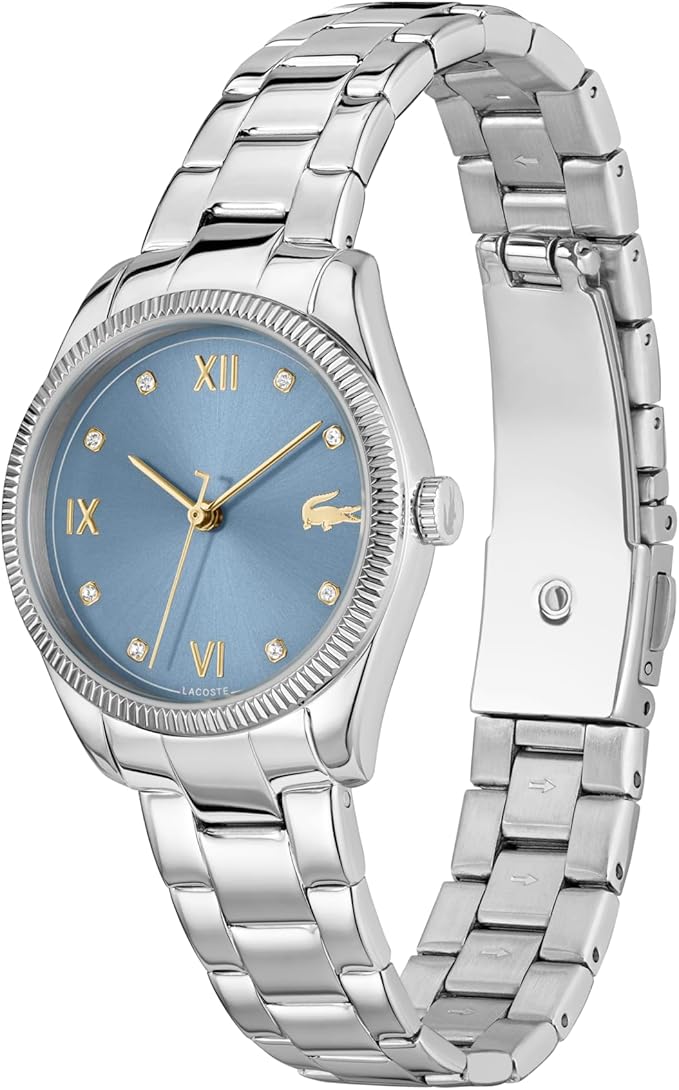 Lacoste Parisienne Women's 3H Quartz Watch, Stainless Steel Bracelet - Modern, Classic Timepiece - Gift for Her