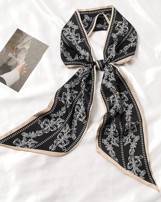 Purse Scarf For Handbags Head Scarves For Women's Hair Bags Scarfs Long Skinny Scarves Fashion Silky