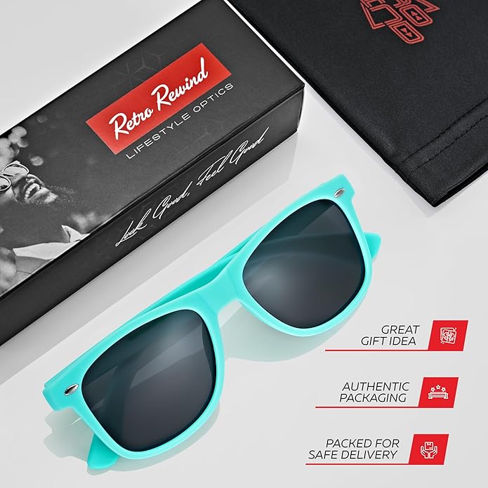 Retro Rewind Polarized Sunglasses for Men and Women - UV Protection Classic Sun Glasses