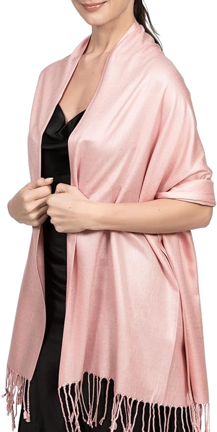 Achillea Soft Silky Pashmina Scarf for Women – Shawl Wrap for Evening Dresses, Bridesmaids, Weddings & Everyday Wear